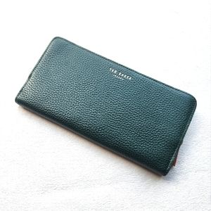 Ted Baker London Textured Leather Matinee Wallet - Green